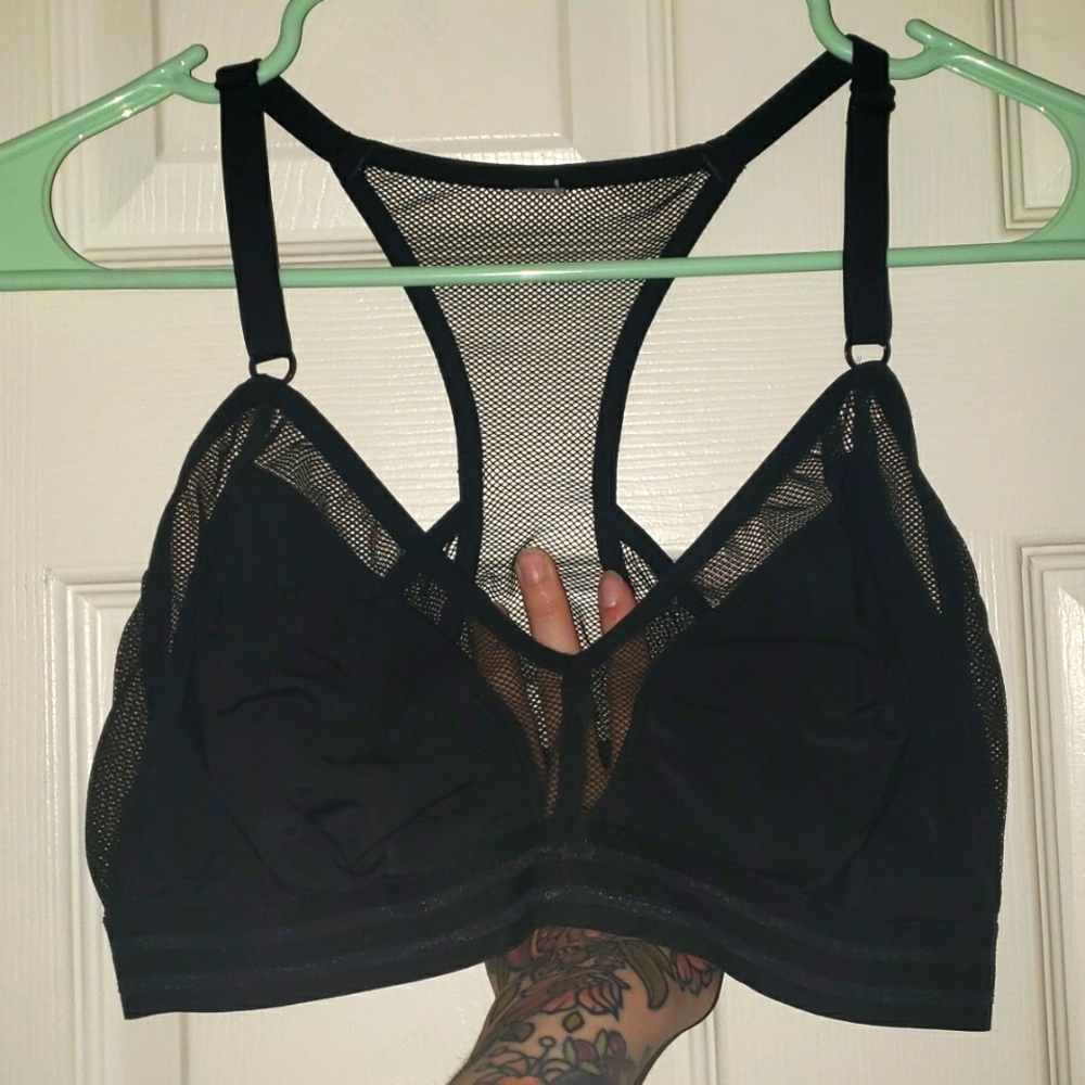 Target Black Mesh Bralette Sports Bra